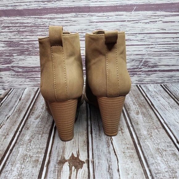 Nautica Tan Waterline lace up Wedges Ankle Booties 9.5 - Picture 4 of 6